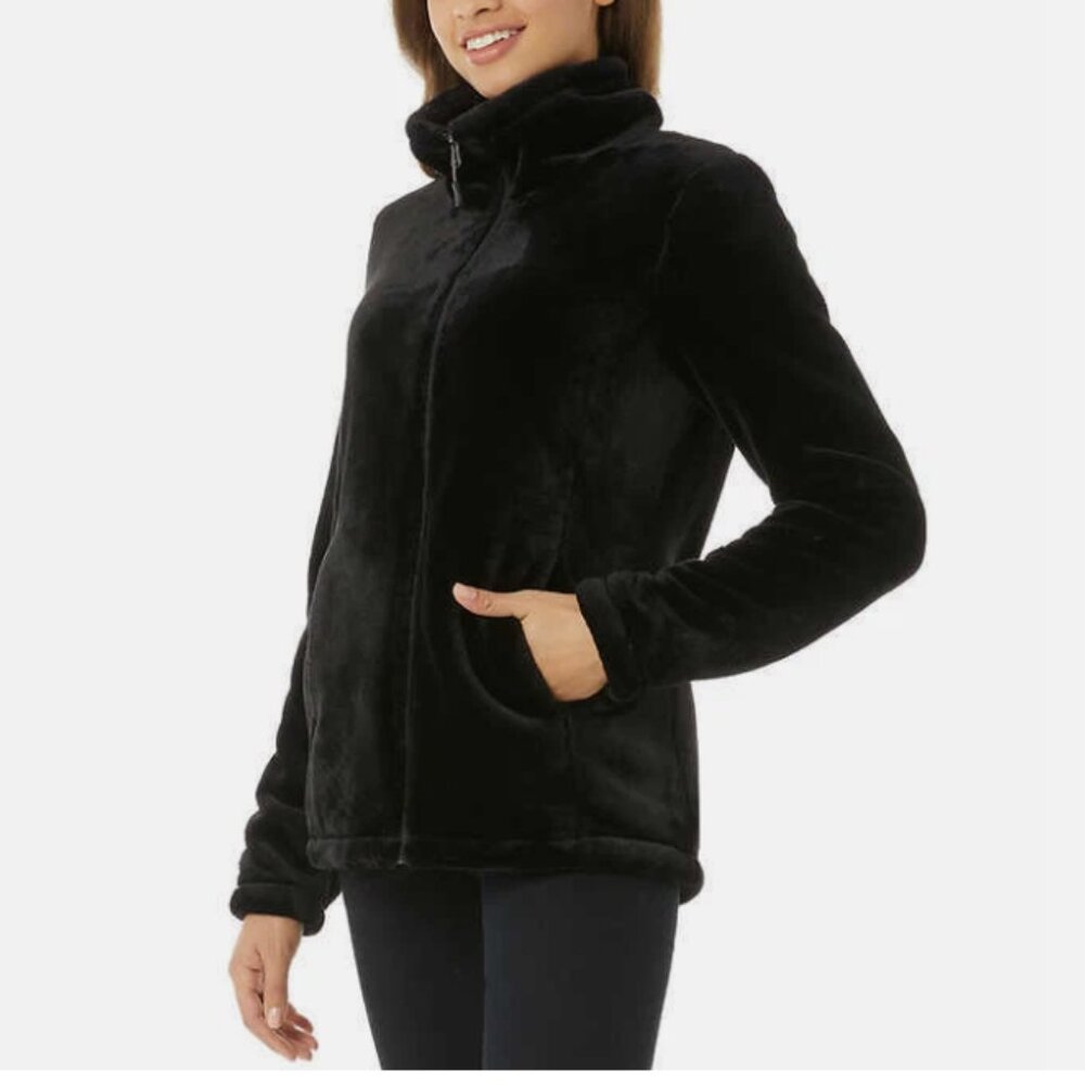 32 Degrees Ladies' Plush Jacket Black S